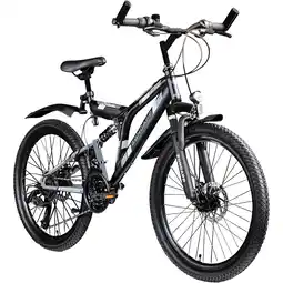 Netto Marken-Discount Zündapp Blue 5.0 Mountainbike Fully 24 Zoll Fahrrad 130-150cm MTB ab 8 Jahre Angebot