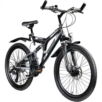 Netto Marken-Discount Zündapp Blue 5.0 Mountainbike Fully 24 Zoll Fahrrad 130-150cm MTB ab 8 Jahre Angebot