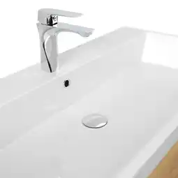 Netto Marken-Discount Badmöbel Fellini 100 SoftClose weiss hochglanz mit grifflosen Schubladen Angebot
