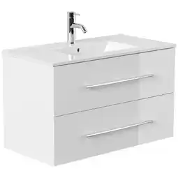 Netto Marken-Discount Badmöbel Homeline 90 weiss hochglanz Angebot