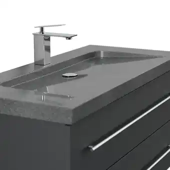 Netto Marken-Discount Badmöbel Granit G654 YAMO 100 cm 1 Hahnloch SoftClose weiß hochglanz Angebot