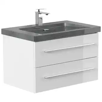 Netto Marken-Discount Badmöbel Granit G654 YAMO 75cm 1 Hahnloch SoftClose weiß hochglanz Angebot