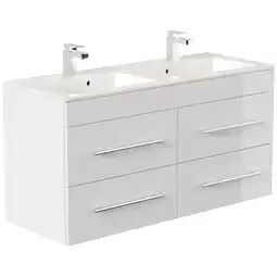 Netto Marken-Discount Badmöbel Homeline 120 weiss hochglanz Angebot