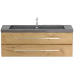 Netto Marken-Discount Badmöbel Granit G654 YAMO 130 cm 1 Hahnloch SoftClose weiß hochglanz Angebot