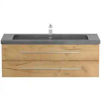 Netto Marken-Discount Badmöbel Granit G654 YAMO 130 cm 1 Hahnloch SoftClose weiß hochglanz Angebot
