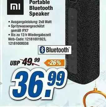 Expert Xiaomi Portable Bluetooth Speaker Angebot