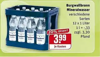 REWE Burgwallbronn Mineralwasser Angebot