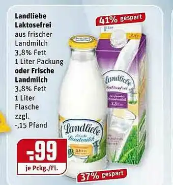 REWE Landliebe Laktosefrei Oder Frische Landmilch Angebot