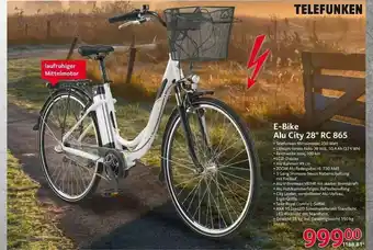 Selgros Telefunken E-bike Alu City 28 Angebot