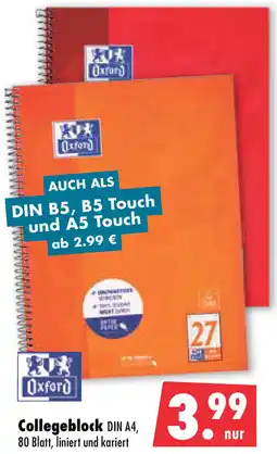 Mäc Geiz Oxford Collegeblock Angebot