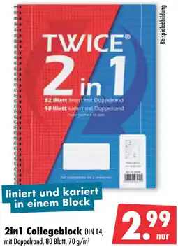 Mäc Geiz 2in1 Collegeblock Angebot