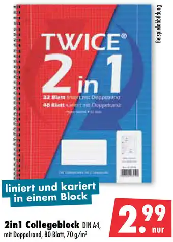 Mäc Geiz 2in1 Collegeblock Angebot