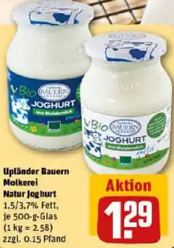 REWE Upländer Bauern Molkerei Natur Joghurt Angebot