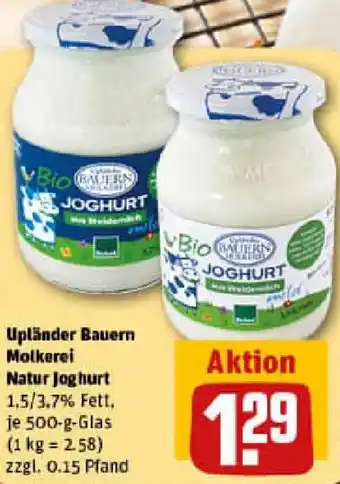REWE Upländer Bauern Molkerei Natur Joghurt Angebot