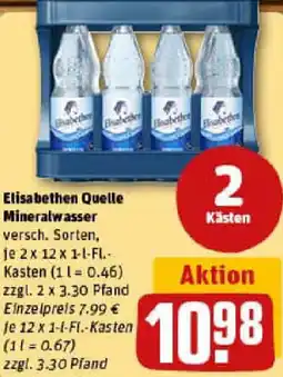 REWE Elisabethen Quelle Mineralwasser Angebot
