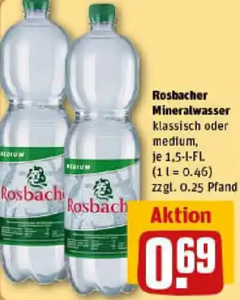REWE Rosbacher Mineralwasser Angebot