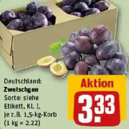 REWE Zwetschgen Angebot