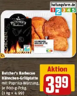 REWE Butcher's Barbecue Hähnchen-Grillplatte Angebot