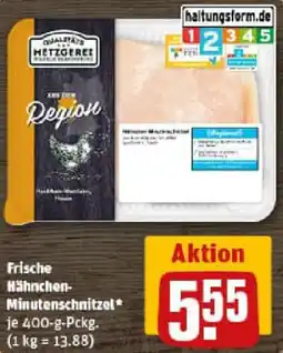REWE Frische Hähnchen Minutenschnitzel Angebot