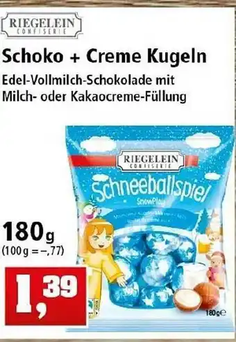 Thomas Philipps Riegelein Schoko + Creme Kugeln Angebot