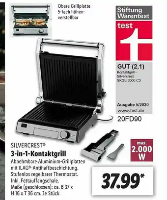 Lidl Silvercrest 3in1-kontaktgrill Angebot