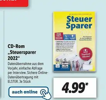 Lidl Cd-rom Steuersparer 2022 Angebot