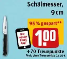 REWE Schälmesser, 9 cm Angebot