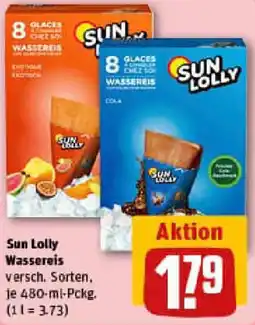 REWE Sun Lolly Wassereis Angebot