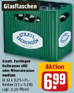 REWE Staatl. Fachingen Heilwasser still oder Mineralwasser medium Angebot