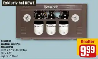 REWE Hessebub Landbier oder Pils Alkoholfrei Angebot
