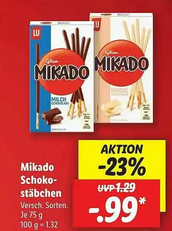 Lidl Mikado Schokostäbchen Angebot