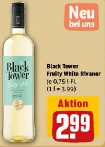 REWE Black Tower Fruity White Rivaner Angebot
