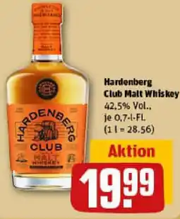 REWE Hardenberg Club Malt Whiskey Angebot