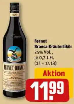REWE Fernet Branca Kräuterlikör Angebot