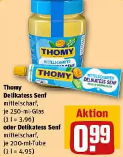 REWE Thomy Delikatess Senf oder Delikatess Senf Angebot