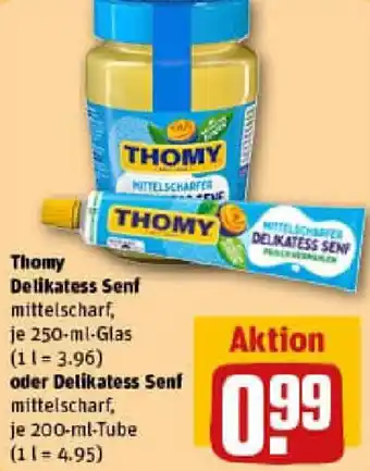 REWE Thomy Delikatess Senf oder Delikatess Senf Angebot