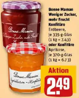 REWE Bonne Maman Weniger Zucker, mehr Frucht Konfitüre oder Konfitüre Aprikose Angebot