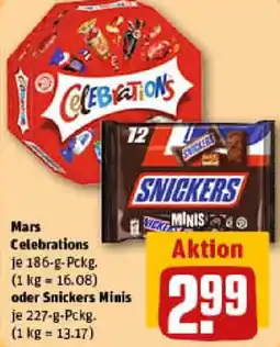 REWE Mars Celebrations oder Snickers Minis Angebot