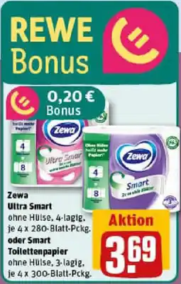 REWE Zewa Ultra Smart oder Smart Toilettenpapier Angebot