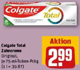 REWE Colgate Total Zahncreme Angebot