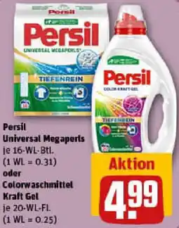 REWE Persil Universal Megaperls oder Colorwaschmittel Kraft Gel Angebot