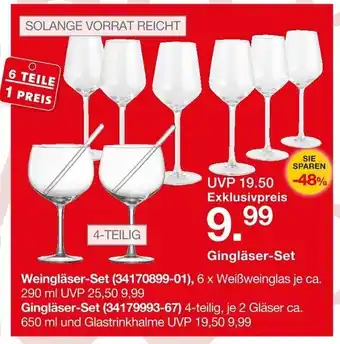 Möbelzentrum Pforzheim Gingläser-Set Angebot