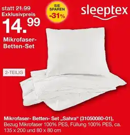 Möbelzentrum Pforzheim Sleeptex Mikrofaser Betten-Set Angebot