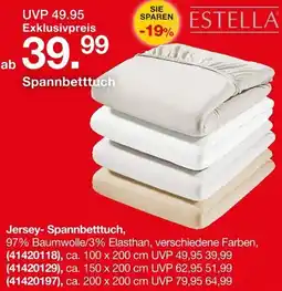 Möbelzentrum Pforzheim ESTELLA Jersey-Spannbetttuch Angebot