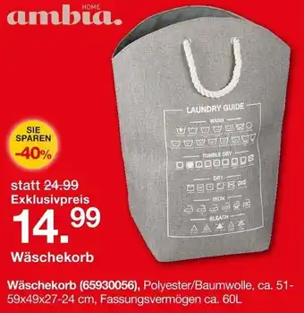Möbelzentrum Pforzheim HOME Ambia Wäschekorb Angebot