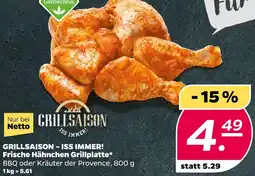 NETTO Grillsaison frische hähnchen grillplatte Angebot