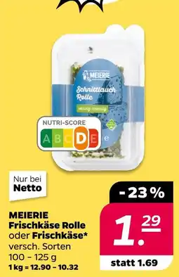NETTO Meierei schnittlauch rolle oder frischkäse Angebot