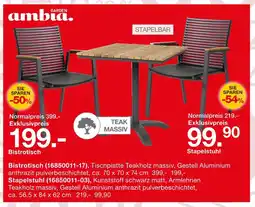 Möbelzentrum Pforzheim Ambia bistrotisch oder stapelstuhl Angebot