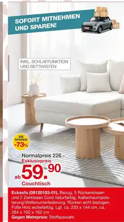 Möbelzentrum Pforzheim Ecksofa, beistelltisch oder couchtisch Angebot