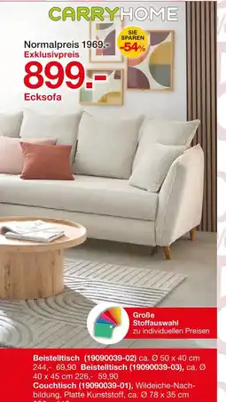 Möbelzentrum Pforzheim Carryhome beistelltisch, couchtisch oder ecksofa Angebot